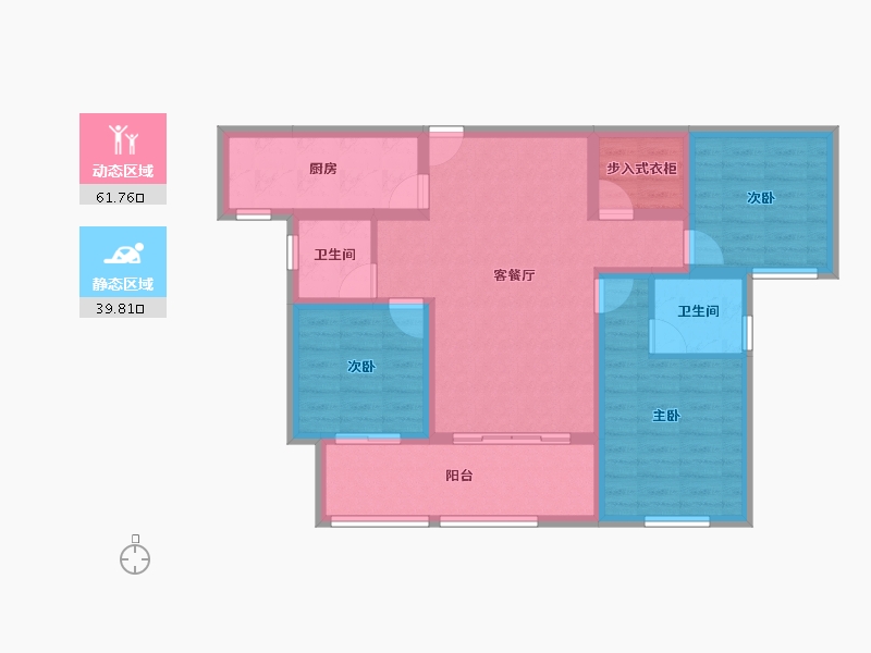 湖南省-常德市-闽鸿·江山樾-90.00-户型库-动静分区