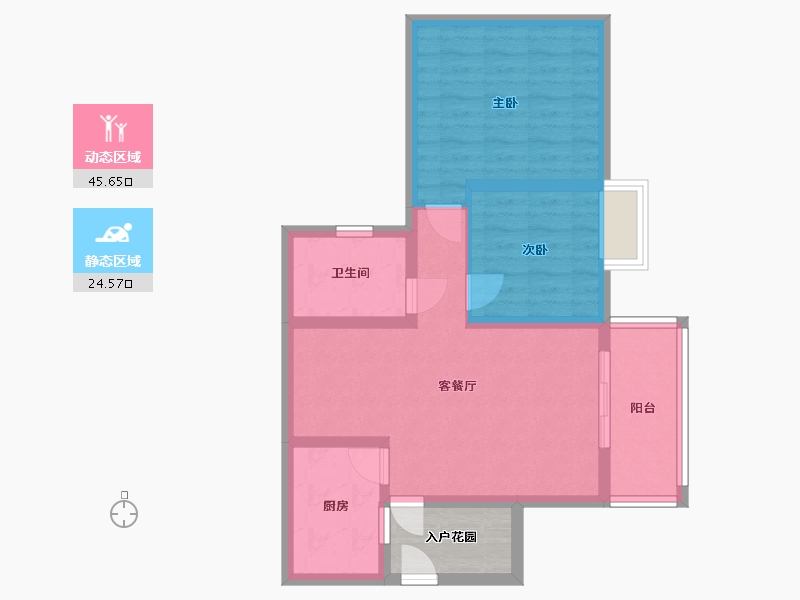 四川省-成都市-东方威尼斯-66.18-户型库-动静分区