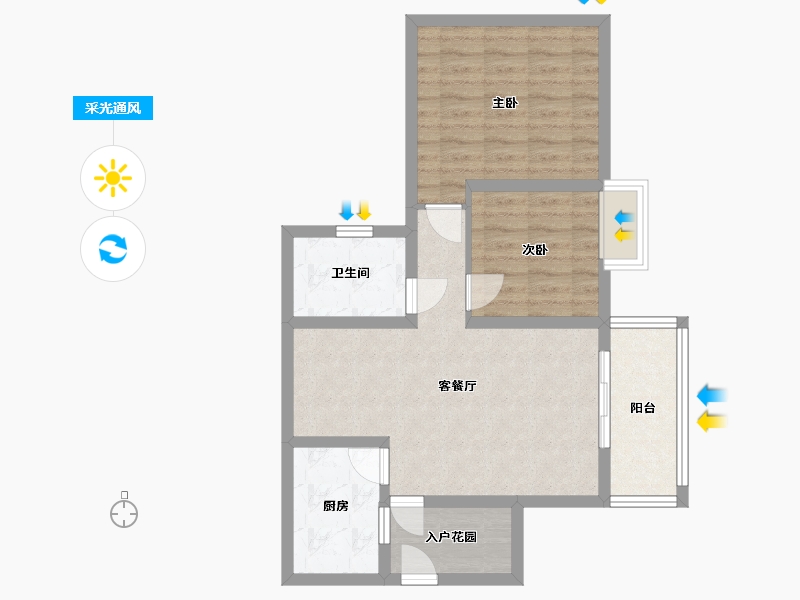 四川省-成都市-东方威尼斯-66.18-户型库-采光通风