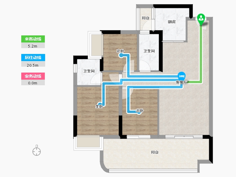 广东省-肇庆市-翠湖紫荆苑-84.18-户型库-动静线