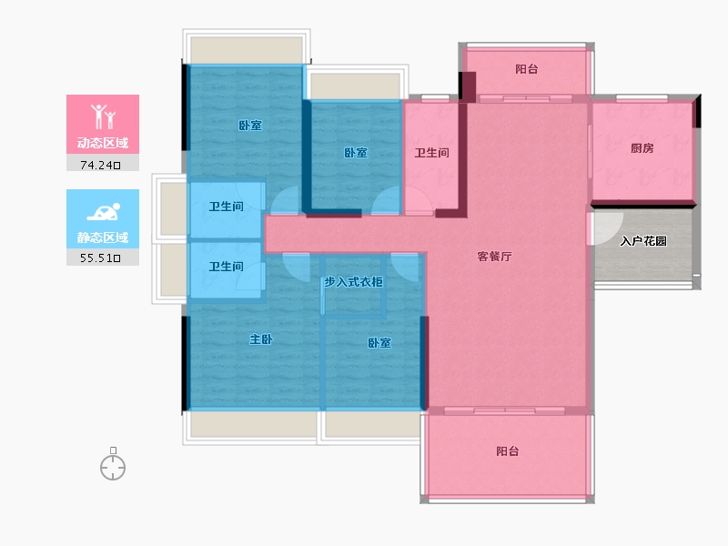 广东省-惠州市-金碧湾花园-123.13-户型库-动静分区