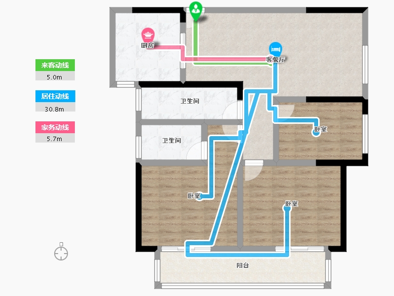 河南省-南阳市-财富公馆二期-97.95-户型库-动静线