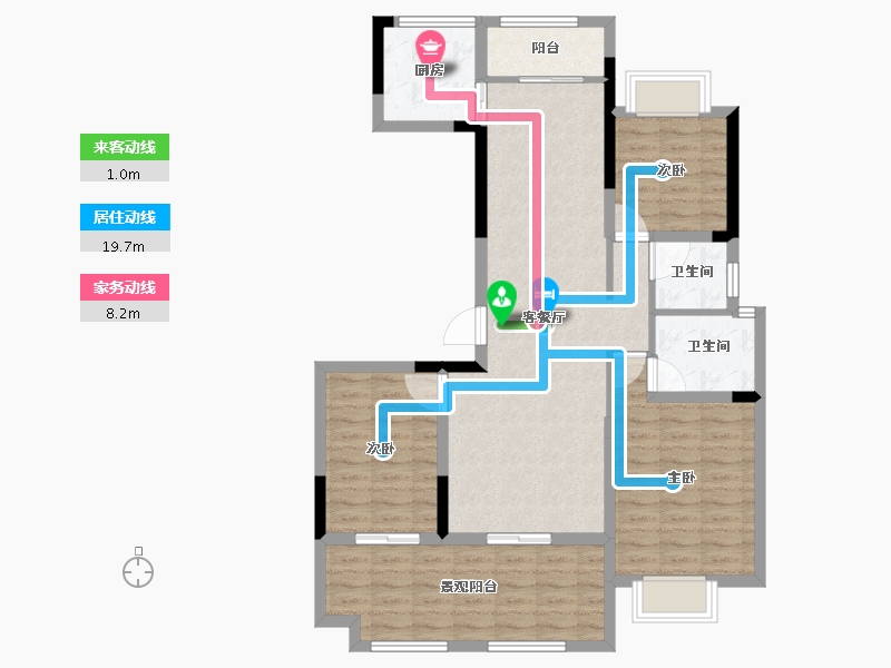 河南省-驻马店市-兴悦悦府-96.90-户型库-动静线