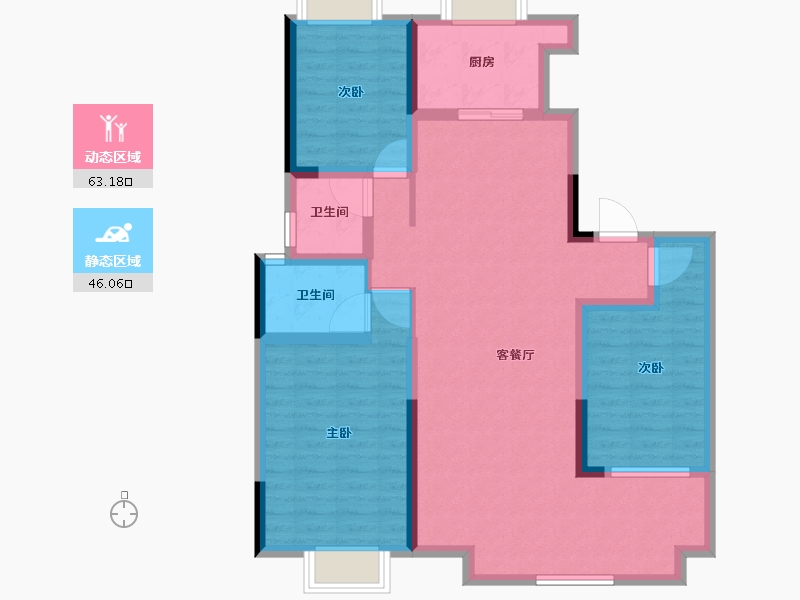 河南省-驻马店市-兴悦悦府-97.37-户型库-动静分区