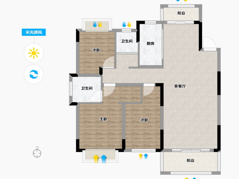 江西省-宜春市-万投锦秀壹品-112.03-户型库-采光通风