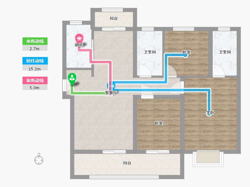 河南省-鹤壁市-淇县建业城-102.00-户型库-动静线