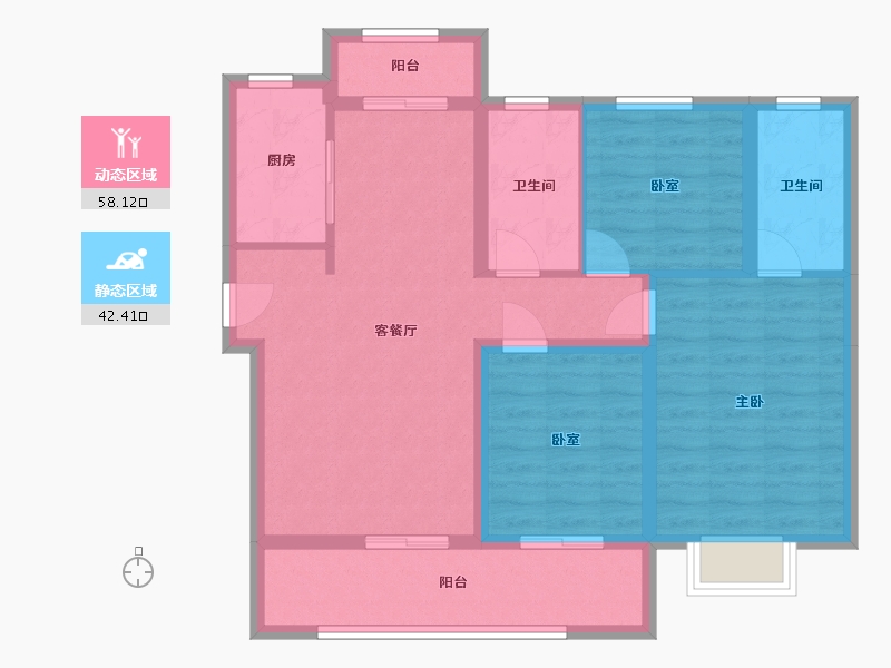 河南省-鹤壁市-淇县建业城-102.00-户型库-动静分区