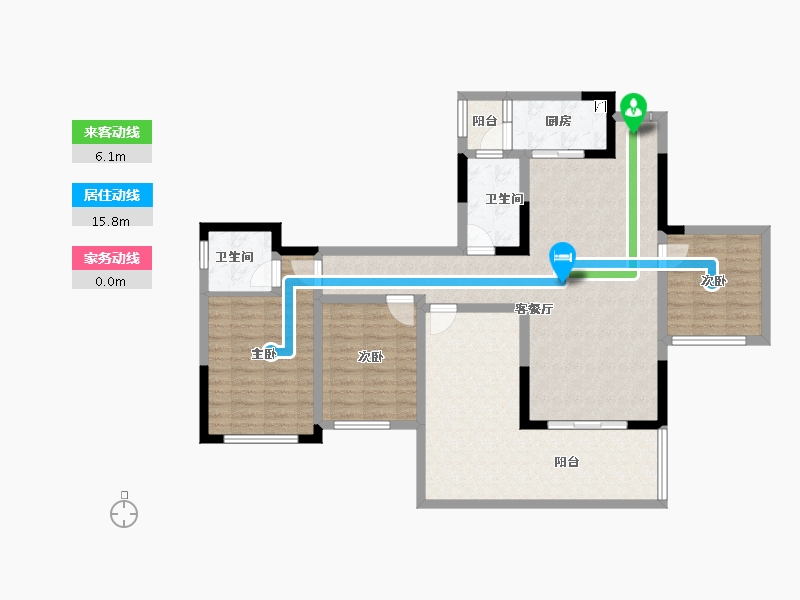 四川省-宜宾市-悦湖居-107.13-户型库-动静线