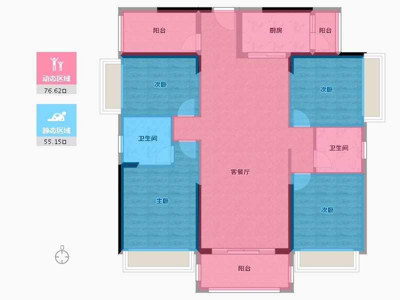 广东省-云浮市-创宇汇景城-118.98-户型库-动静分区