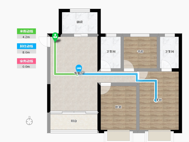 甘肃省-天水市-昊泰翡翠城-71.90-户型库-动静线