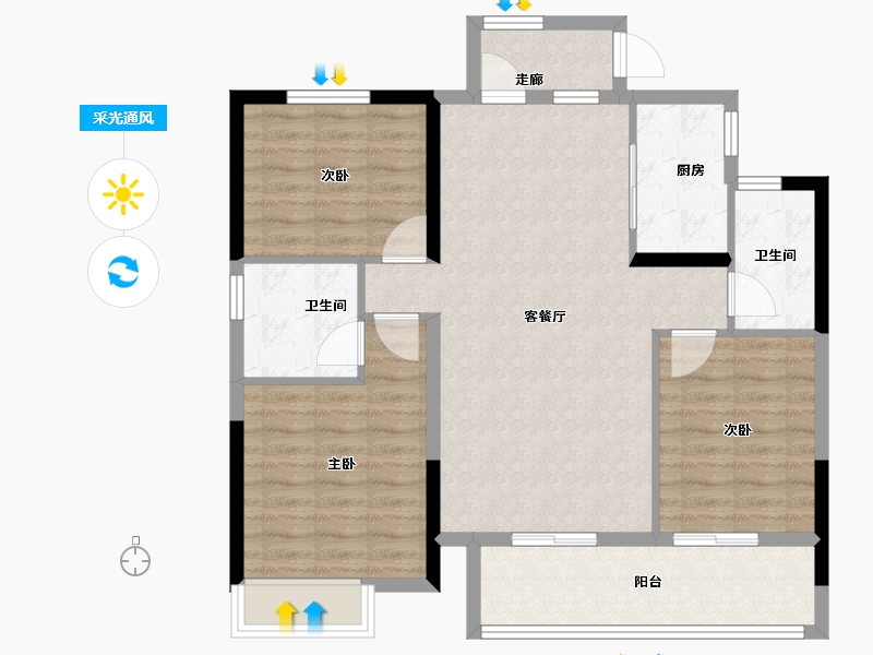 江西省-抚州市-中奥君柏宸央-92.00-户型库-采光通风