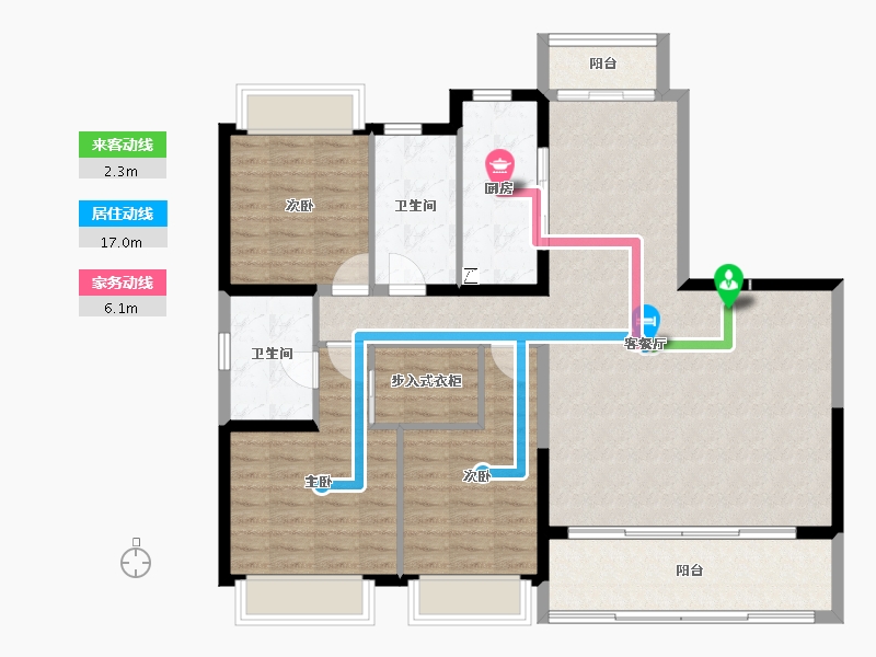 云南省-昆明市-世博生态城蓝湖邻里​-116.31-户型库-动静线