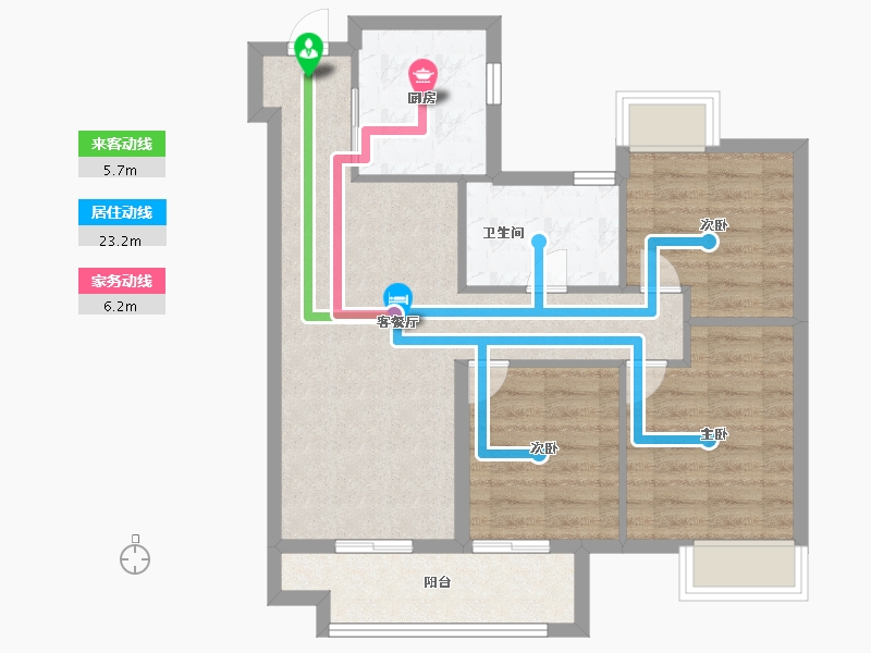 江西省-抚州市-​国贸东投抚州原-72.00-户型库-动静线