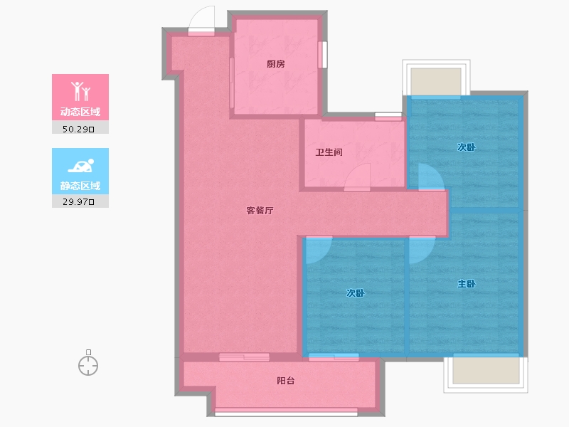 江西省-抚州市-​国贸东投抚州原-72.00-户型库-动静分区