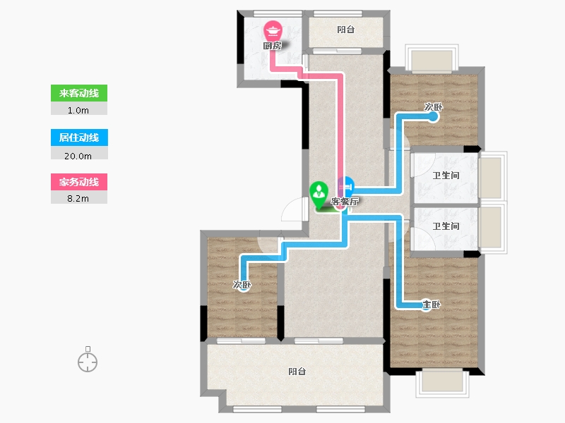 河南省-驻马店市-兴悦悦府-101.21-户型库-动静线