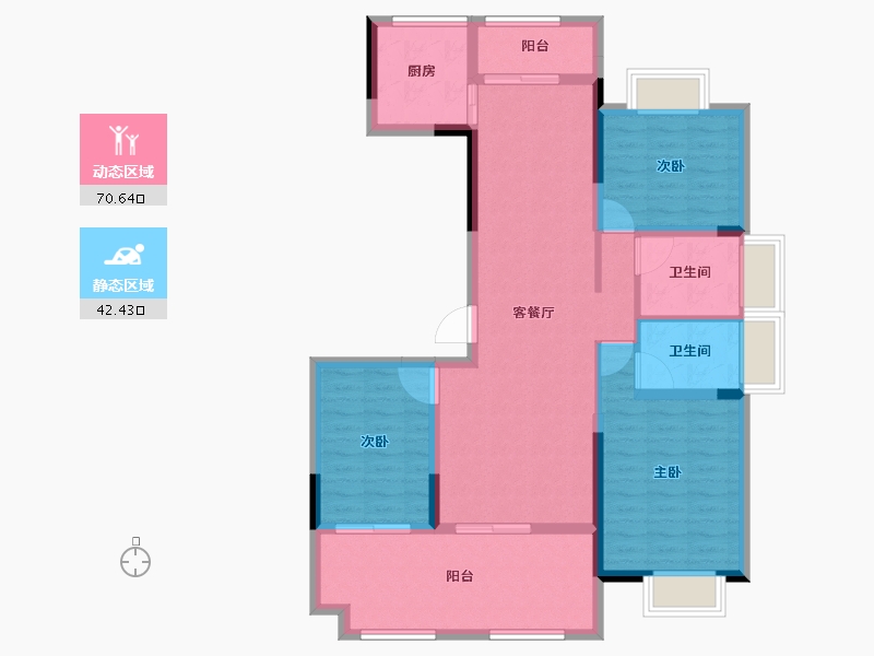 河南省-驻马店市-兴悦悦府-101.21-户型库-动静分区