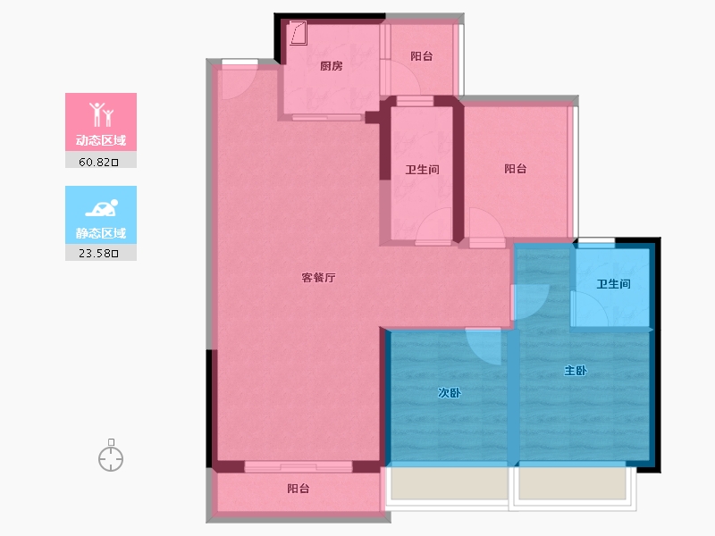 广东省-惠州市-东方铂悦府-74.49-户型库-动静分区