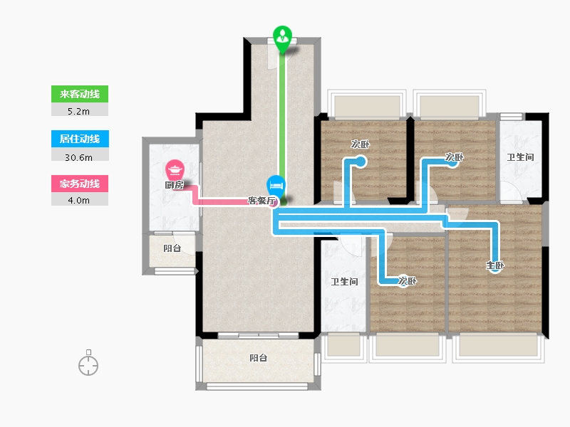 广东省-云浮市-创宇汇景城-107.53-户型库-动静线