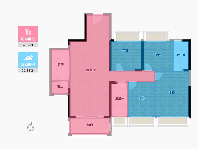 广东省-云浮市-创宇汇景城-107.53-户型库-动静分区