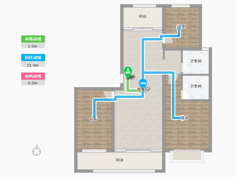 山东省-聊城市-畅博·书香首府-104.86-户型库-动静线