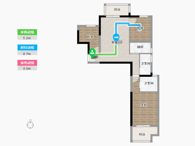 河南省-南阳市-财富公馆二期-88.12-户型库-动静线