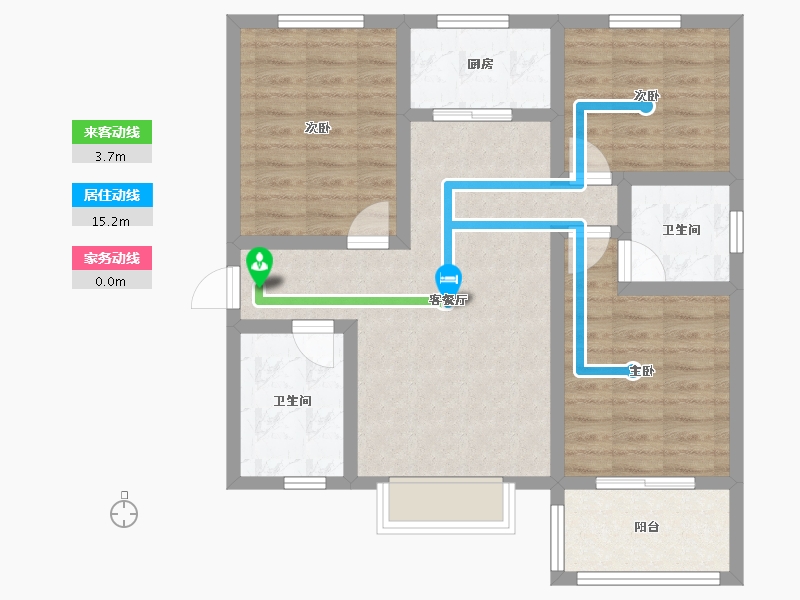 陕西省-咸阳市-滨河星城-78.37-户型库-动静线