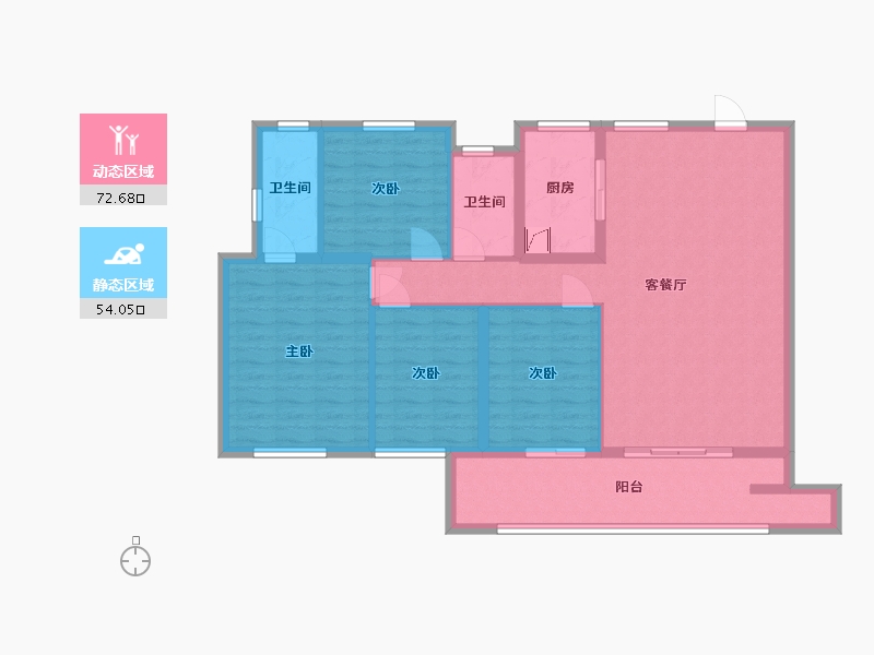 福建省-福州市-融创一期-124.00-户型库-动静分区