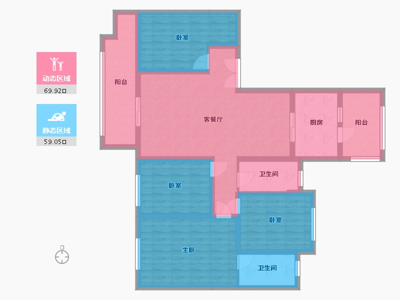 青海省-西宁市-碧桂园御川府-110.00-户型库-动静分区