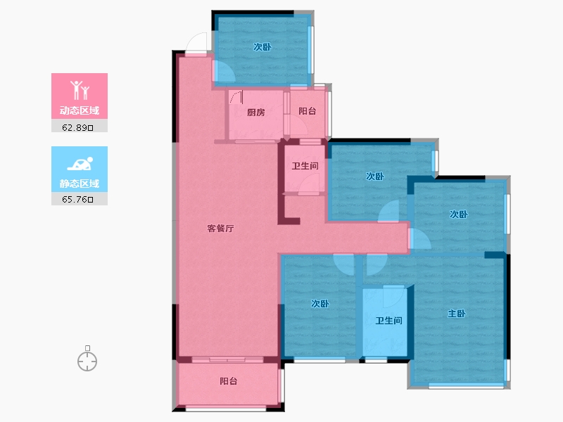 广西壮族自治区-玉林市-万盛·永顺公馆-110.00-户型库-动静分区