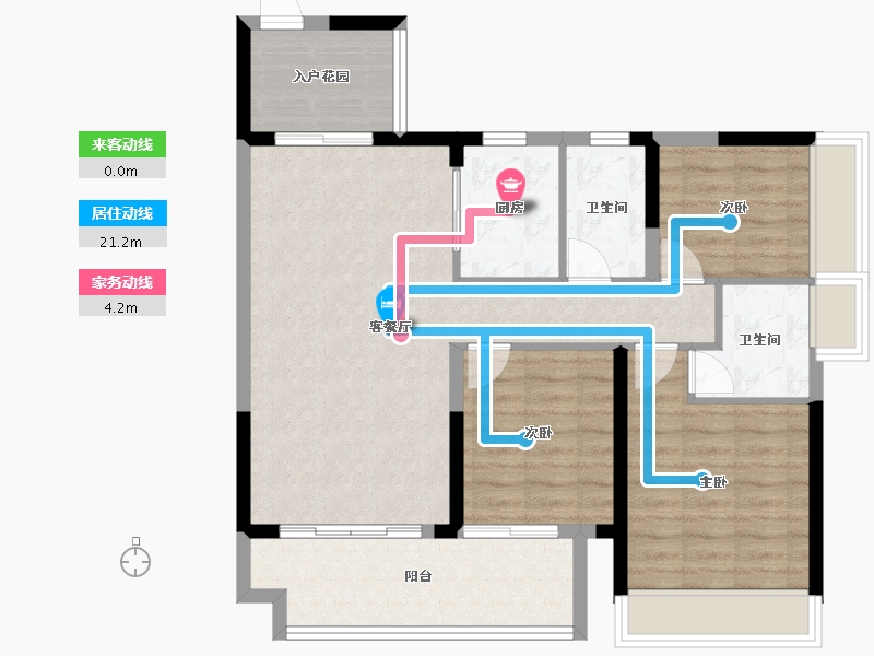 广东省-肇庆市-百盈花园-88.05-户型库-动静线