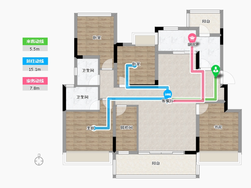 四川省-宜宾市-绿地宜宾城际空间站-123.54-户型库-动静线