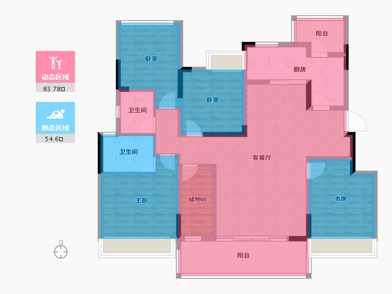 四川省-宜宾市-绿地宜宾城际空间站-123.54-户型库-动静分区