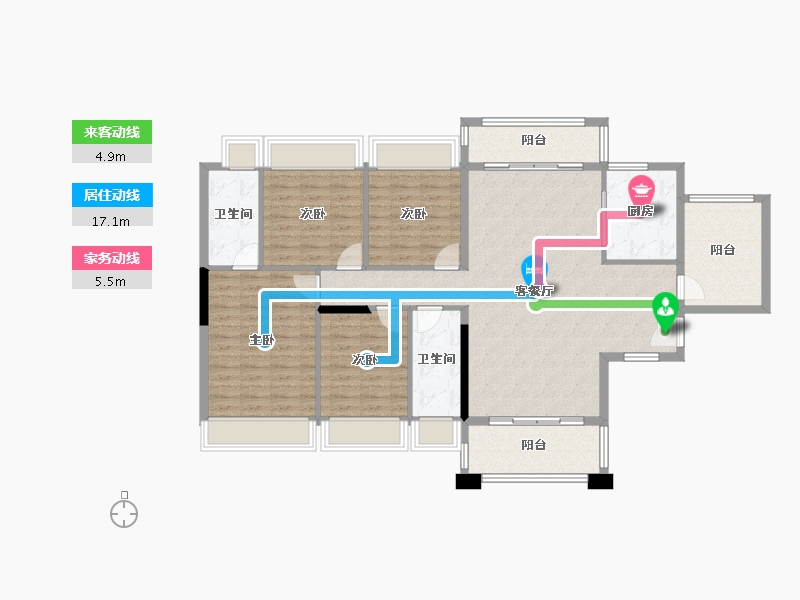 广东省-云浮市-创宇汇景城-126.17-户型库-动静线