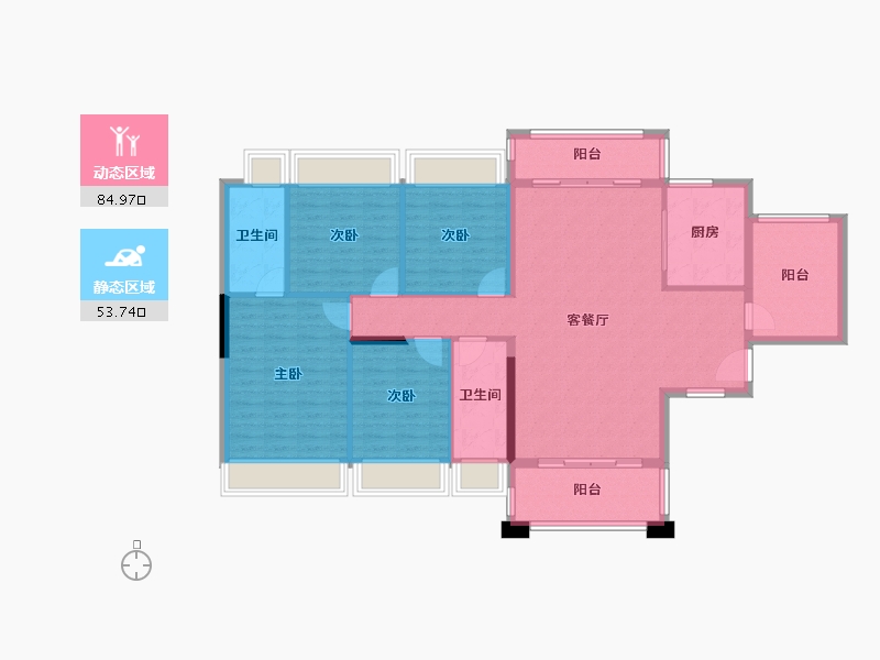 广东省-云浮市-创宇汇景城-126.17-户型库-动静分区