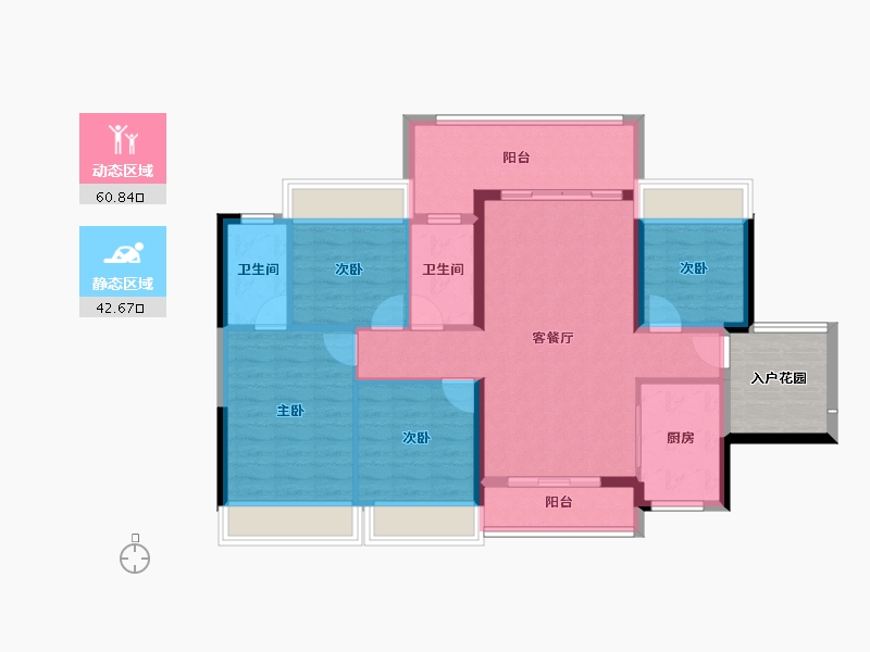 广东省-肇庆市-百盈花园-99.08-户型库-动静分区