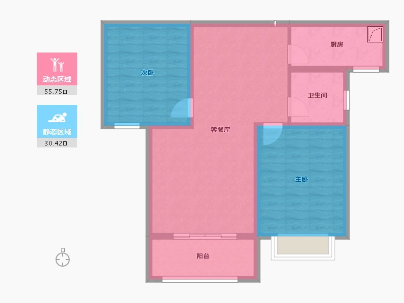 陕西省-咸阳市-乾州壹号-77.00-户型库-动静分区