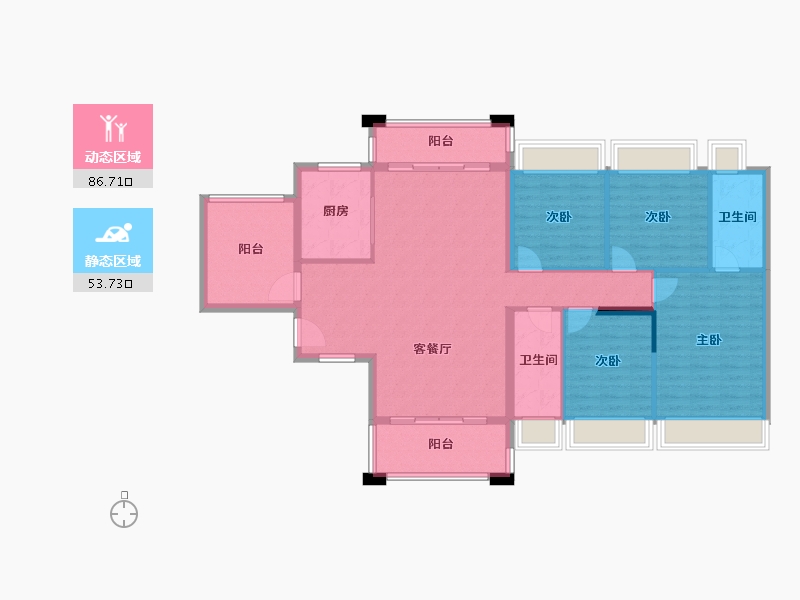 广东省-云浮市-创宇汇景城-127.84-户型库-动静分区