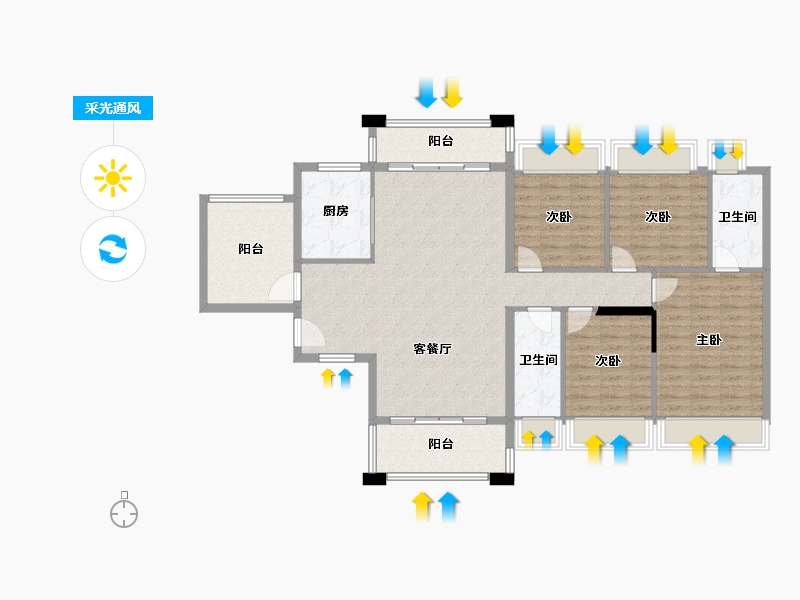 广东省-云浮市-创宇汇景城-127.84-户型库-采光通风