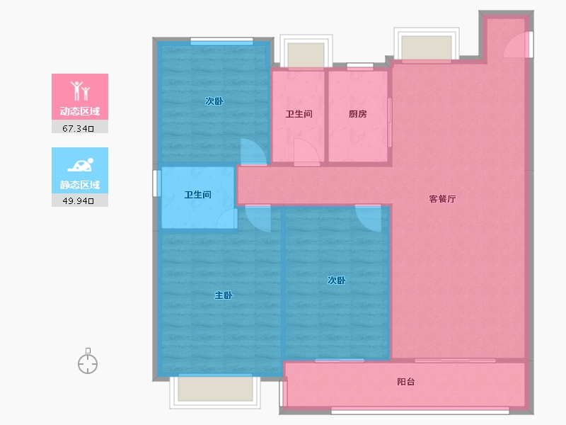 福建省-莆田市-建发央著-104.33-户型库-动静分区