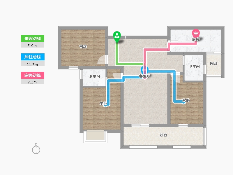 江西省-抚州市-仕林学府-93.65-户型库-动静线