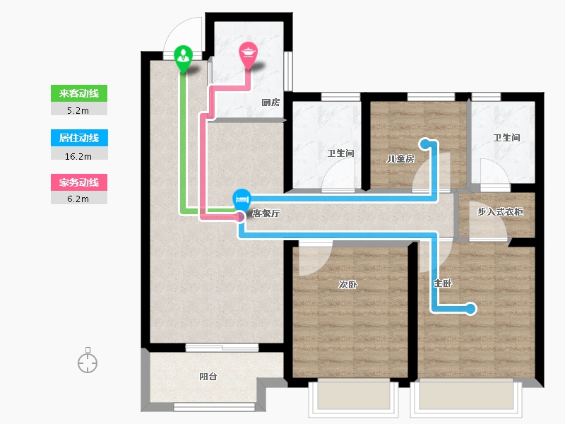 陕西省-咸阳市-绿城咸阳桂语江南-82.40-户型库-动静线