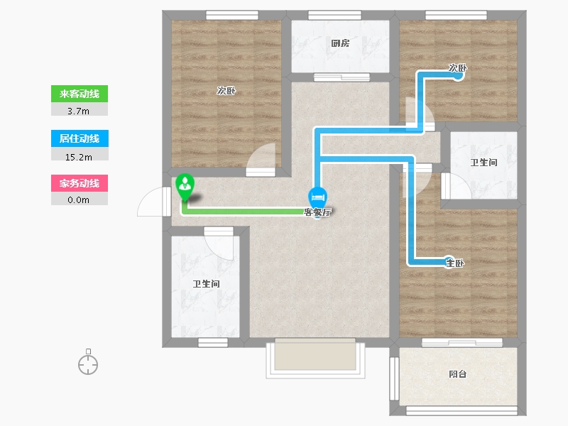 陕西省-咸阳市-滨河星城-78.56-户型库-动静线