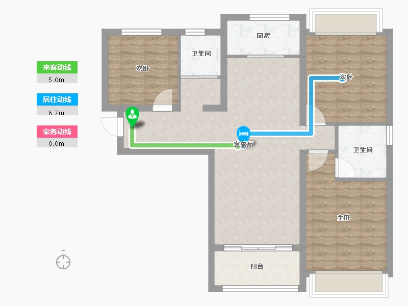 陕西省-西安市-龙发天泉湾-84.05-户型库-动静线