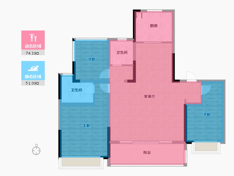 安徽省-合肥市-龙湖光年-112.73-户型库-动静分区