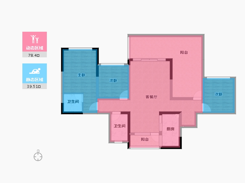 四川省-宜宾市-悦湖居-104.12-户型库-动静分区