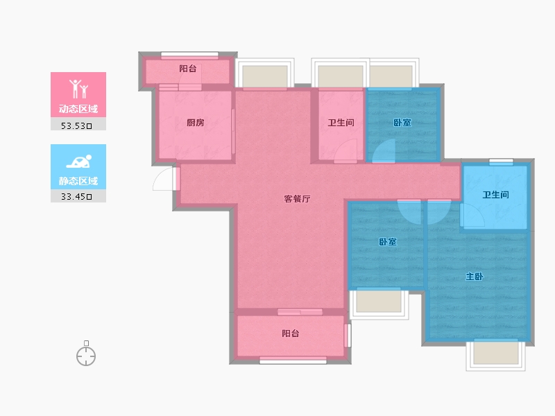 湖北省-武汉市-武汉恒大科技旅游城-77.27-户型库-动静分区