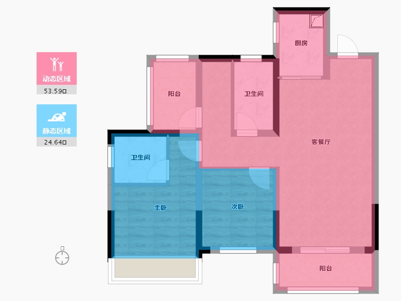 广西壮族自治区-贵港市-雅庭-78.00-户型库-动静分区