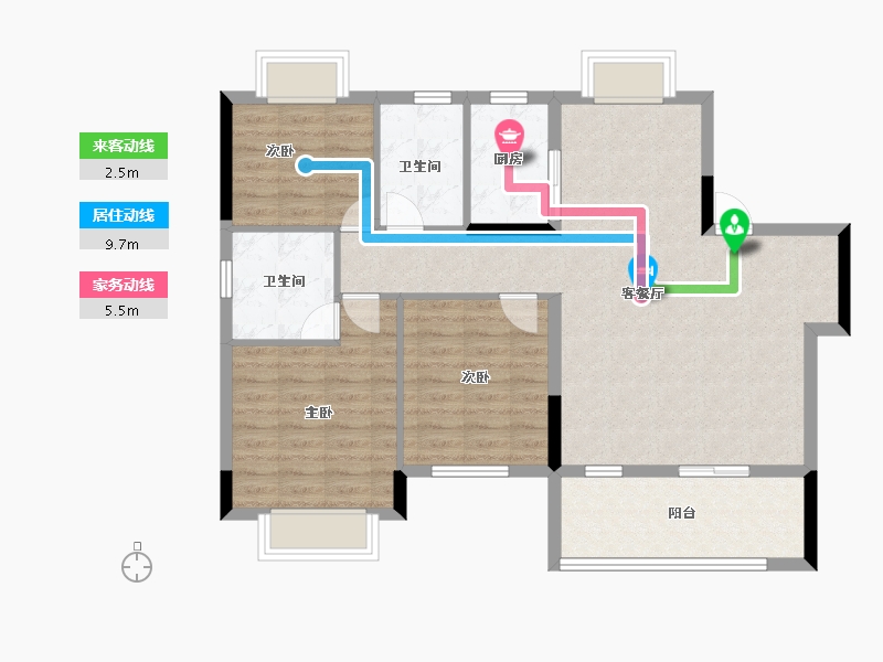 江西省-抚州市-​清华苑状元府-93.30-户型库-动静线