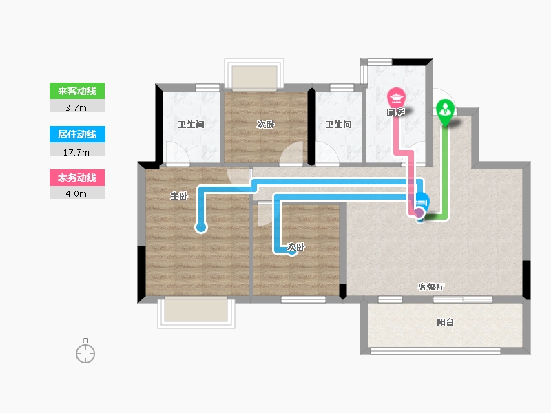 江西省-抚州市-​清华苑状元府-83.70-户型库-动静线