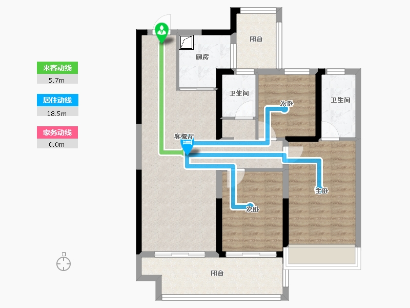 陕西省-咸阳市-玖珑湾-87.21-户型库-动静线